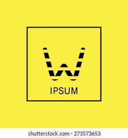Letter W logo icon design template elements -stock vector