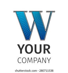 Letter W logo icon design template elements. Abstract guilloche Logo. Excellent vector illustration, EPS 10
