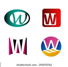 Letter w logo icon design template elements
