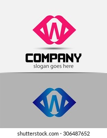 Letter w logo icon design template elements
