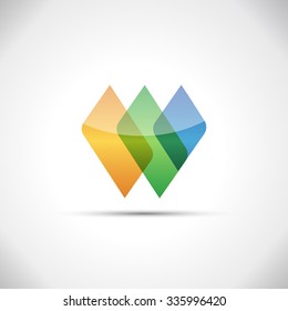 Letter W logo icon design template 