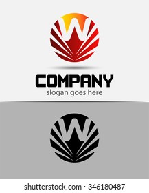 Letter W logo icon design template elements
