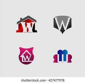 Letter w logo icon design template elements

