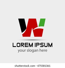 Letter w logo icon design template elements
