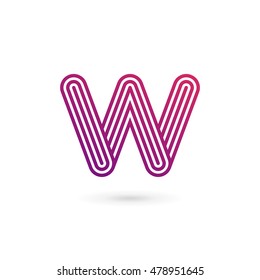 Letter W logo icon design template elements