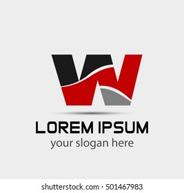 Letter w logo icon design template elements
