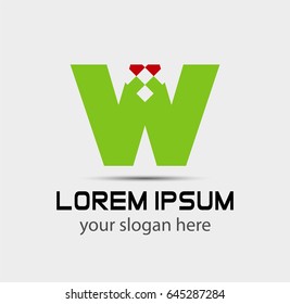 Letter W logo icon design template elements
