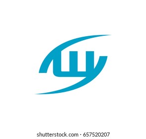 Letter w logo icon design template elements. Vector color sign
