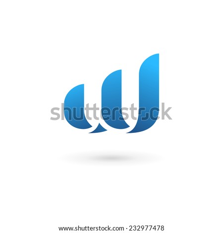 Letter W logo icon design template elements 