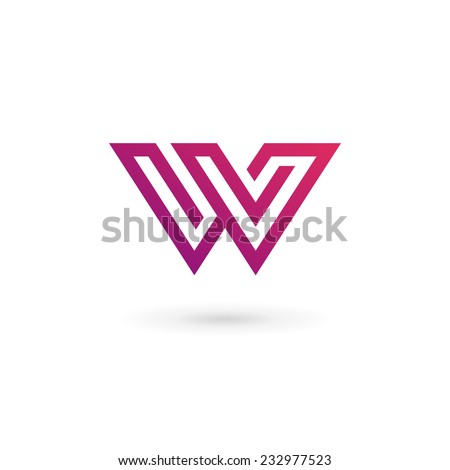 Letter W logo icon design template elements 