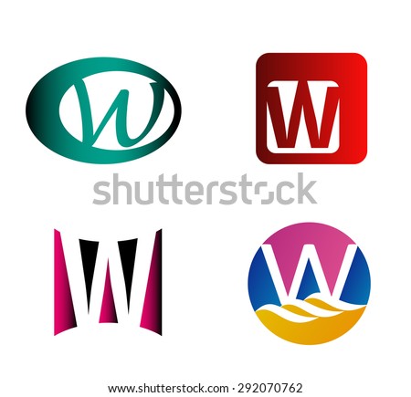 Letter w logo icon design template elements
