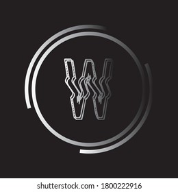 Letter W logo icon flat and vector design template