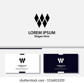 Letter W logo and icon, vector design template.EPS10