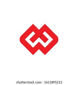 letter w logo icon vector element m w initial template