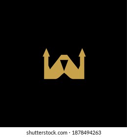 Plantilla vectorial de icono del logotipo de la letra W para su negocio. Diseño inicial del logotipo, logotipo geométrico. Alfabeto creativo monograma moderno. Idea del logotipo de la empresa con el espacio de etiquetas.