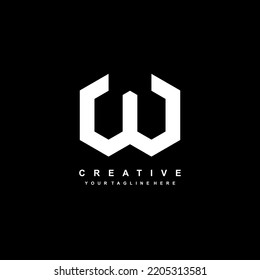 letter W logo illustration template design. Abstract W logo vector. letter W icon. suitable for business logos, products, companies, sports, e-sports, marketing, hotels, etc