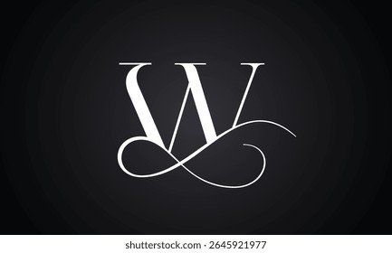 Letter w logo with infinity combination. Modern trendy initial luxury w letter logo design. Royal premium letter w logo design vector template.