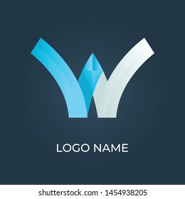 Letter "W" logo isolated. Alphabet vector