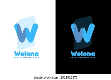 Letter W logo is a minimalist and elegant suitable for an institution or company logo