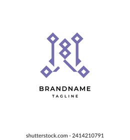 Logo de la letra W Modelo de diseño de logotipo elegante moderno.