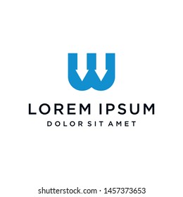 Letter W Logo Monogram Icon Vector Template