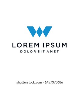 Letter W Logo Monogram Icon Vector Template