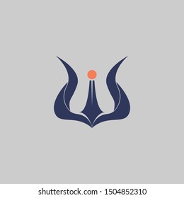 the letter W logo with an orange dot