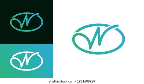 Letter W logo oval icon design template elements. W Letter Design Vector Illustration Modern Monogram Icon. W Logo. Financial Advisors Logo Design Template Vector Icon