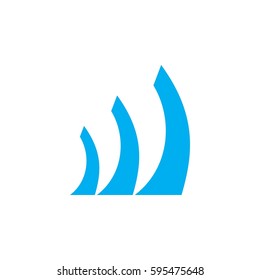 letter w logo. sail icon logo vector