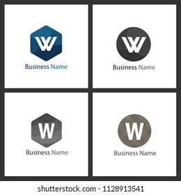 Letter W Logo Set Design