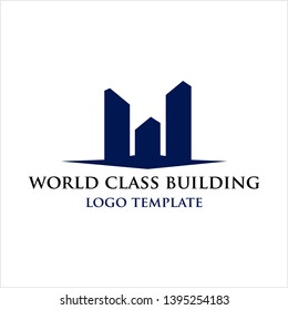 letter W logo shaping a buildings . buildings logo design inspiration . letter W logo template . WTC logo template