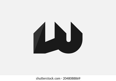 Letter W Logo Sharp and Rounded Simple Sport Modern