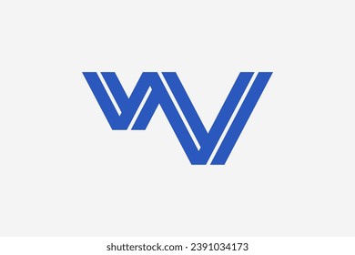 Letter w logo with simply and modern style. Logo template with abstract shape