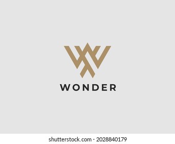 Letter W logo template. Modern elegant logotype. 
