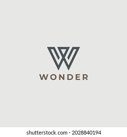 Letter W logo template. Modern elegant logotype. 