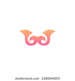 Letter W logo template. Modern elegant logotype