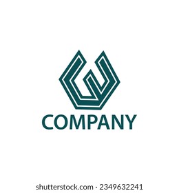 Plantilla de logotipo Carta con. Ilustración vectorial de diseño de logotipo moderno.