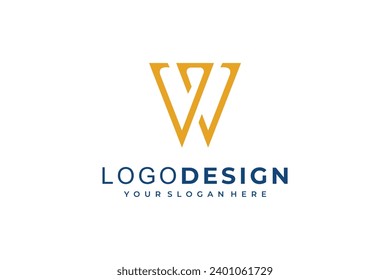 Letter W logo template. Modern elegant logotype