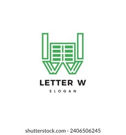 Buchstabe W Logo-Vorlage. Modernes, elegantes Logo.