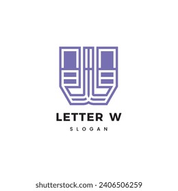 Letter W logo template. Modern elegant logotype.