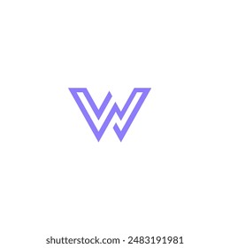 Letter W logo template. Modern elegant logotype.