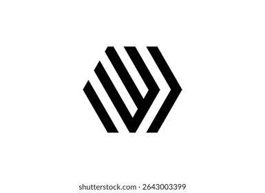 Letter W logo template. Modern elegant logotype.