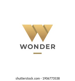 Letter W logo template. Unique modern creative logotype. Vector icon.