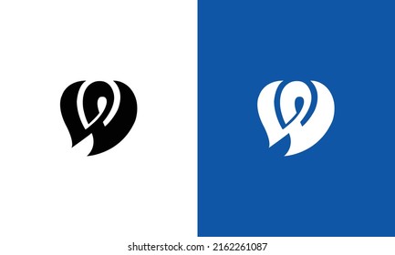 Letter W logo template. Unique modern creative elegant logotype. Vector icon.