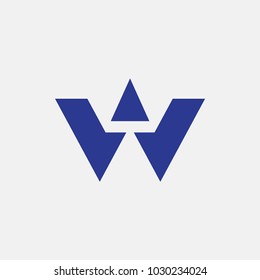 letter W logo template. vector alphabet