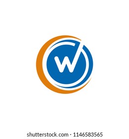 Letter W logo template vector illustration