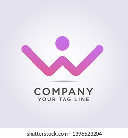 the letter W logo template for your business and company.