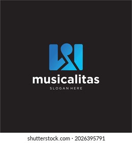Buchstabe w Logo mit Ton. Vektorgrafik von Buchstaben w und Ton. geeignet für Musikanwendungen, Musikstudios und andere