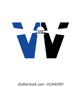 letter W logo vector.