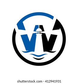 letter W logo vector.